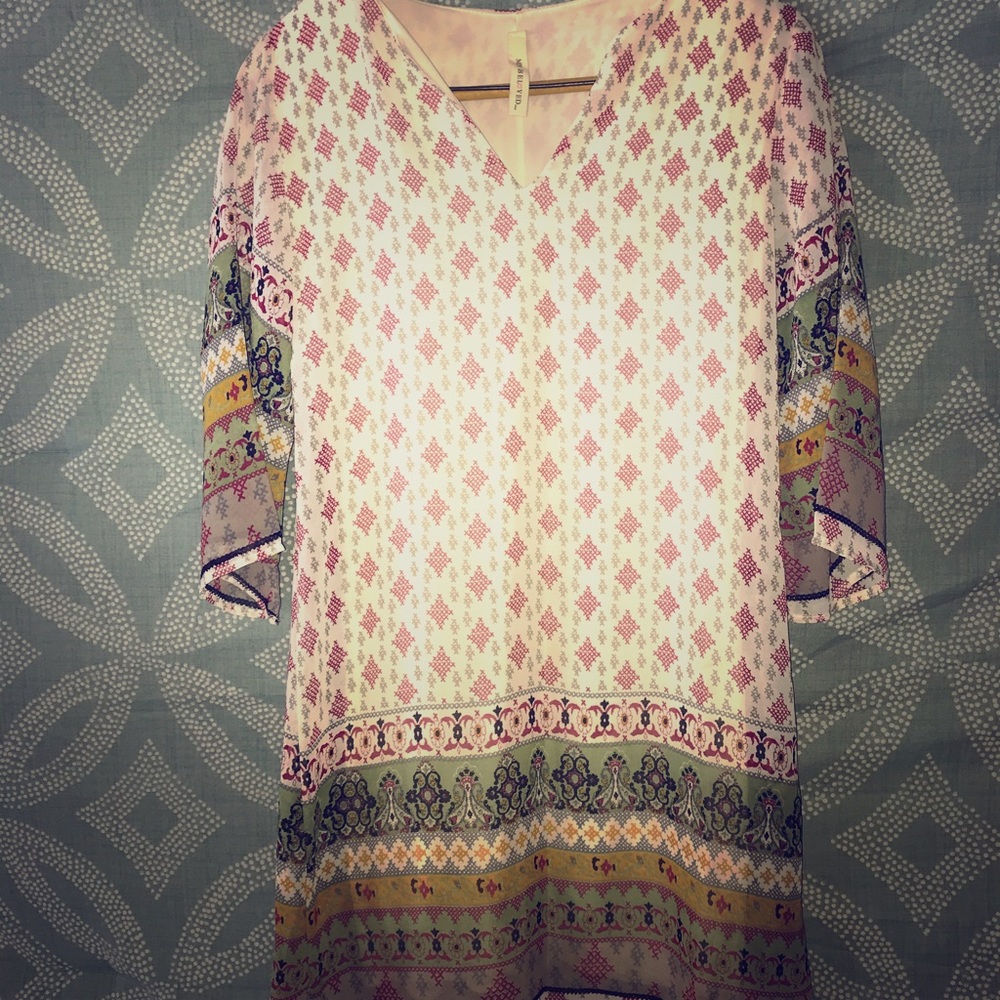 Boho Mini Dress w/Sleeves